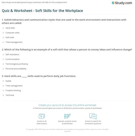 questinos that test your soft skills|soft skill quiz.